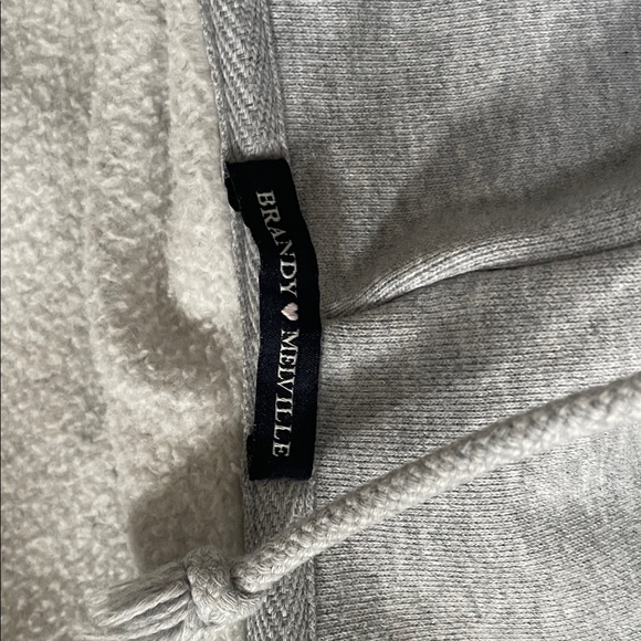 Brandy Melville Heather Gray Zip-Up Hoodie - Picture 2 of 5